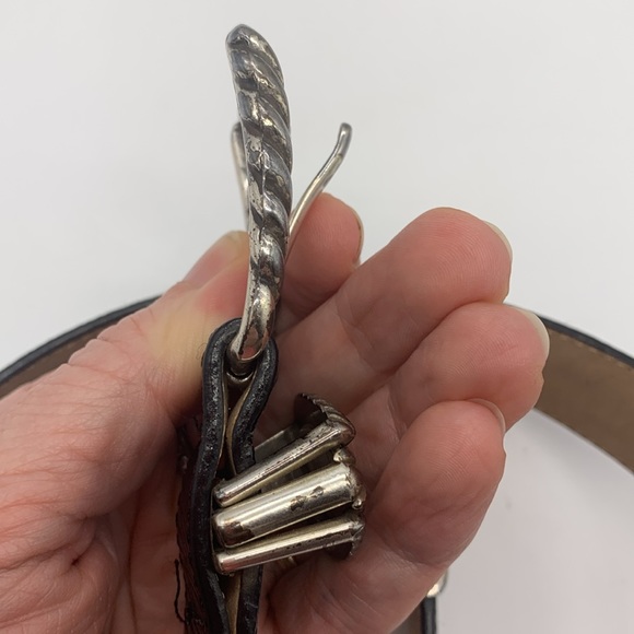 Vintage Brighton Museum Collection Belt Roman Coins Black Leather Sz Large FLAWS - Picture 7 of 16